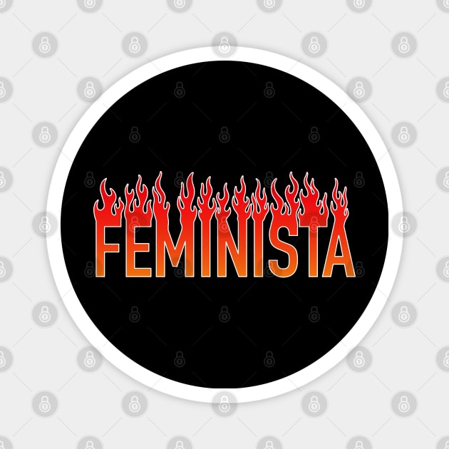 Feminista Fire Magnet by Trippycollage